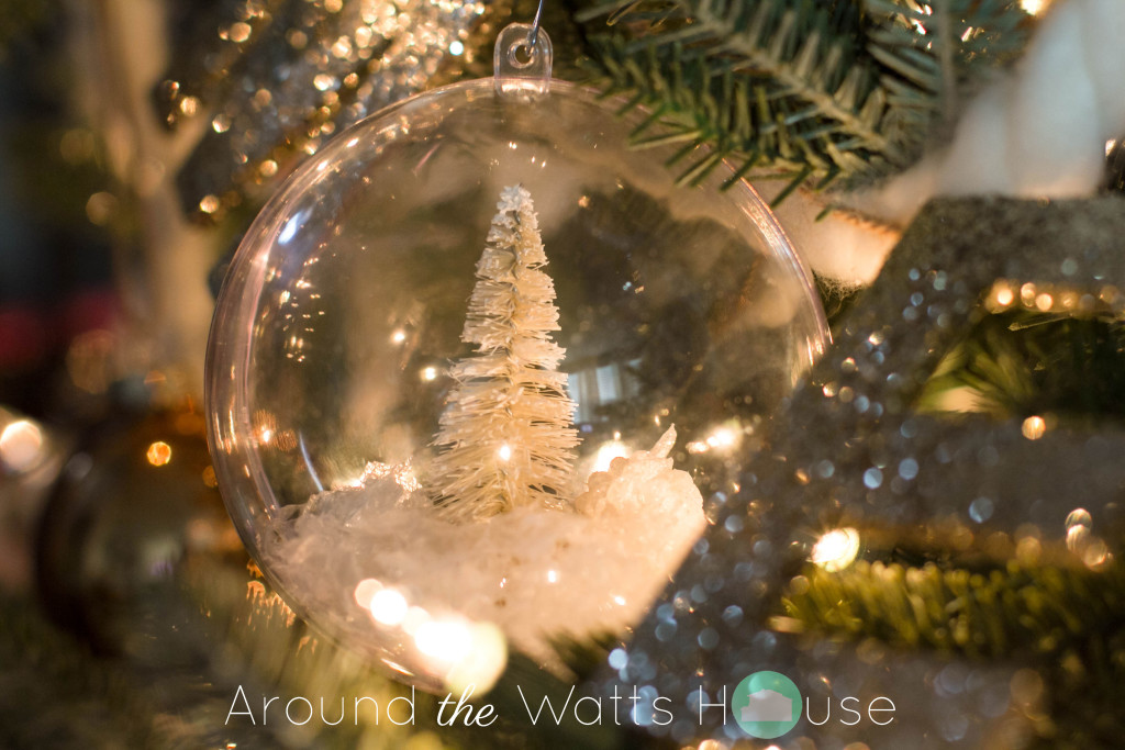 DIY Holiday-Christmas-Ornament-Winter Scene-Bottle Brush Tree