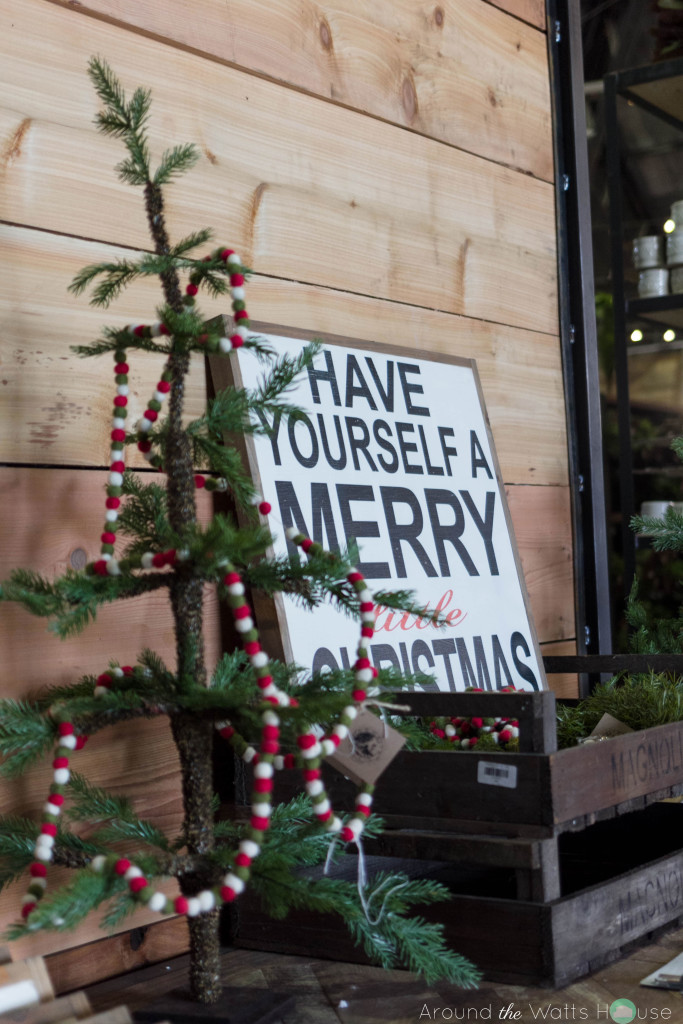 Magnolia-Market-Garland-Christmas Tree-and Christmas Sign