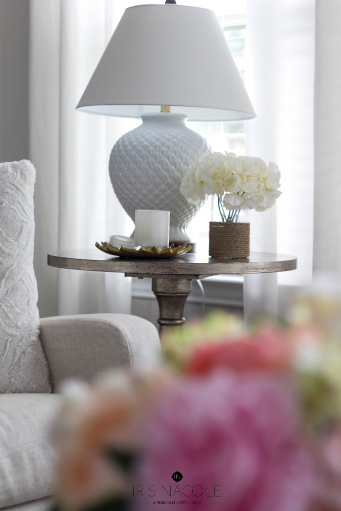 Side Table Decor-Living Room-IrisNacole.com-New Year, New Room Challenge