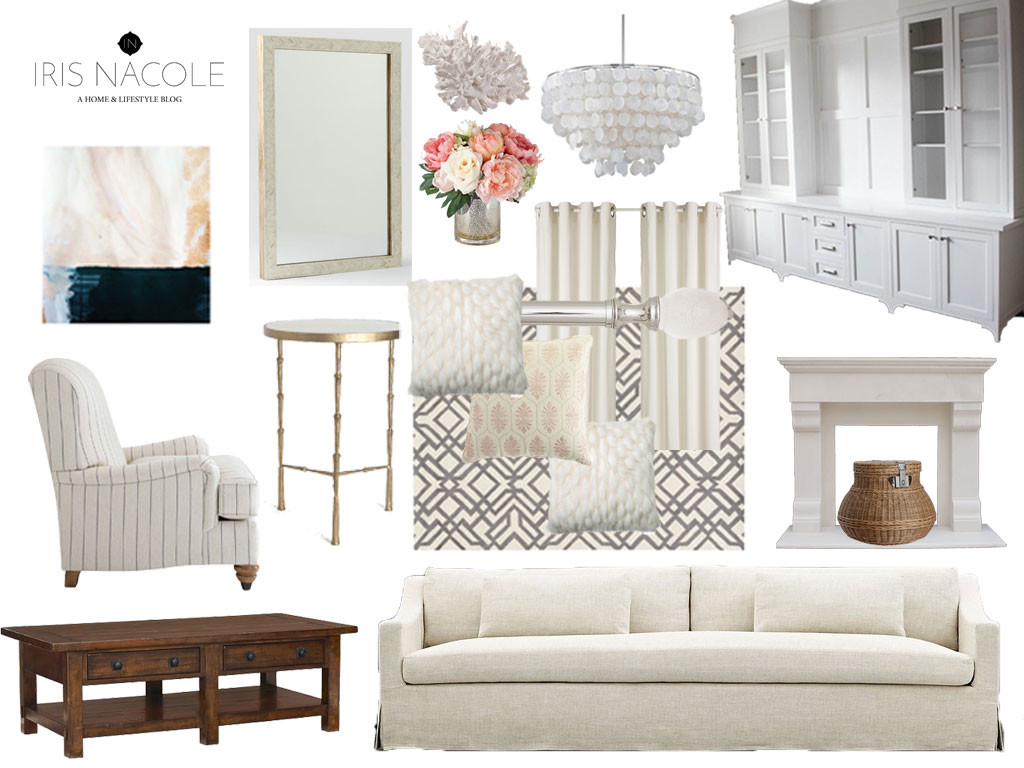 New Year, New Room Challenge, Decor, Neutral, Romantic, Decor, Coastal, Builtin, Metallic IrisNacole.com