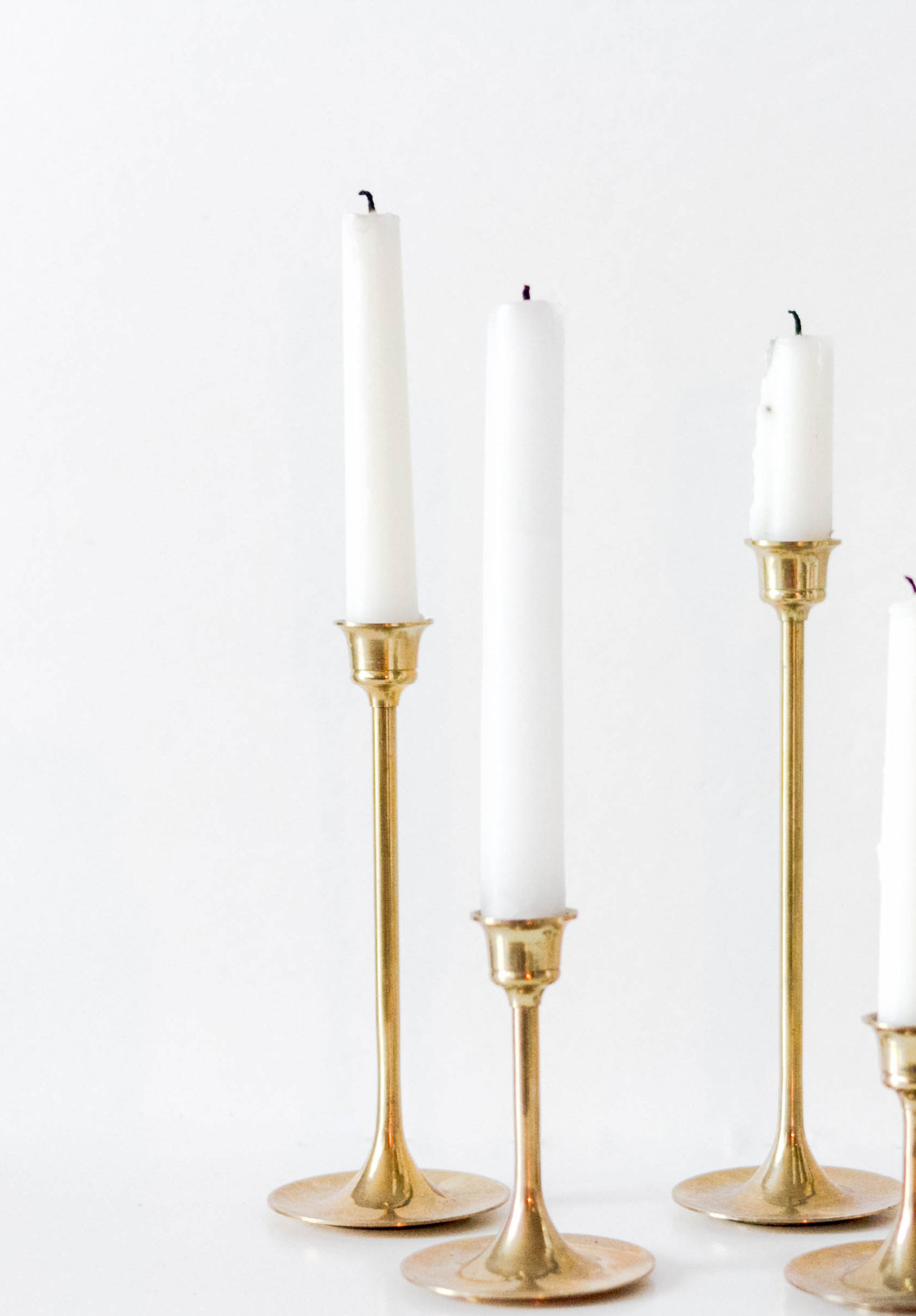 Thrifty Décor-Brass Candlesticks-IrisNacole.com