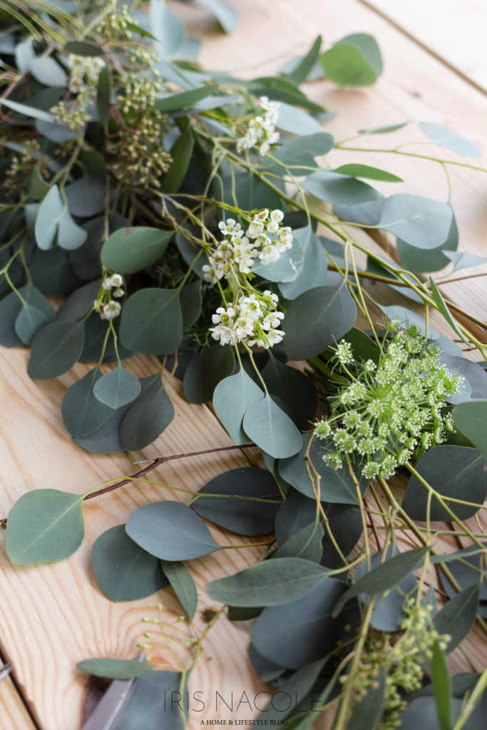 Floral Garland Table Runner/Centerpiece Tutorial by IrisNacole.com