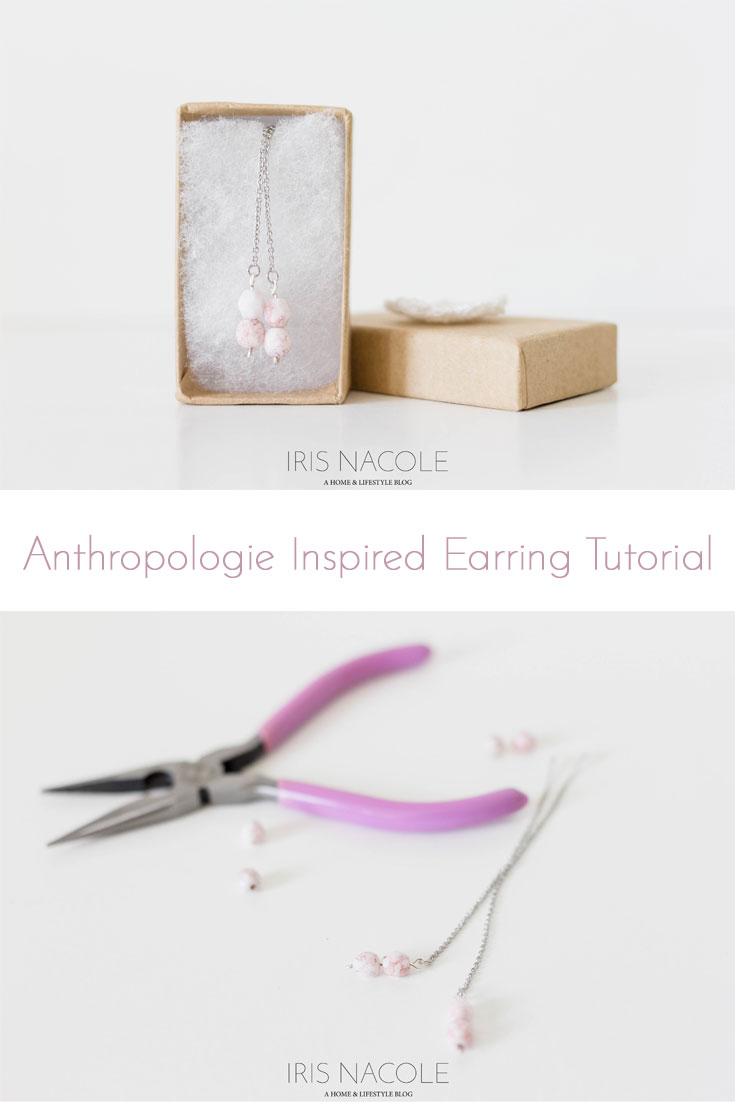 Earrings Inspired by Anthropologie-IrisNacole.com Jewelry Making Tutorial