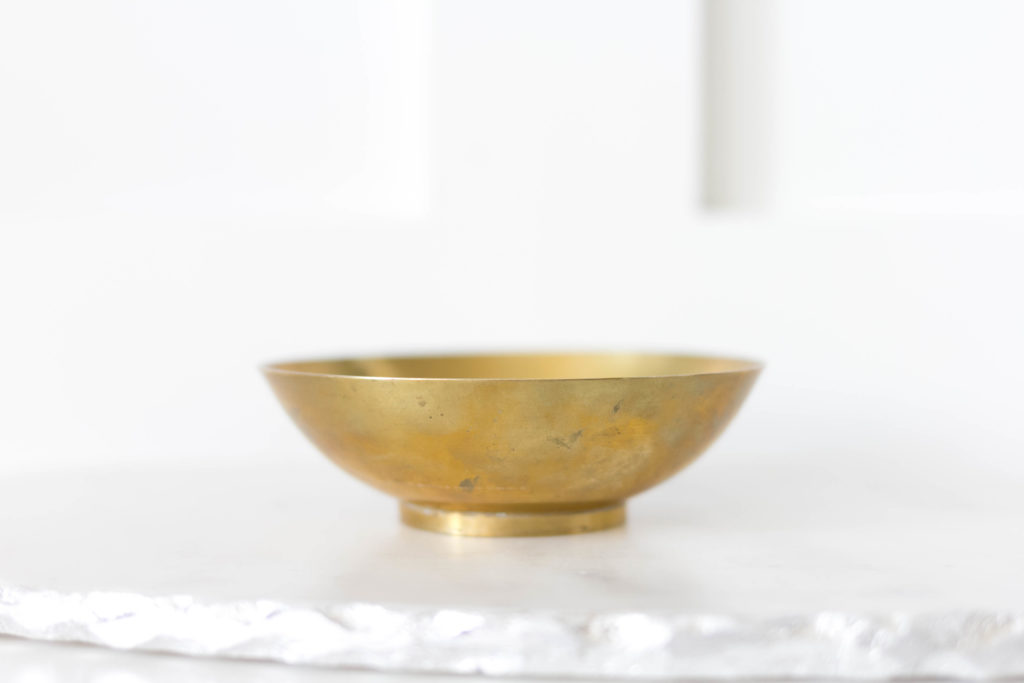Thrifted Brass Bowl Styled Five Ways