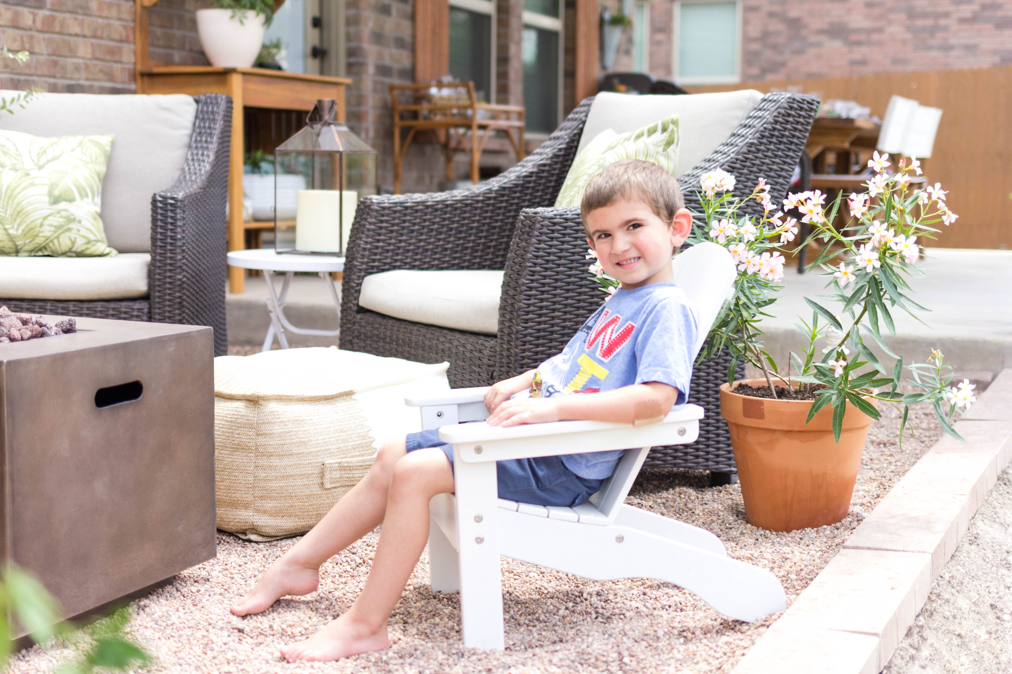 Outdoor Pea Gravel Patio