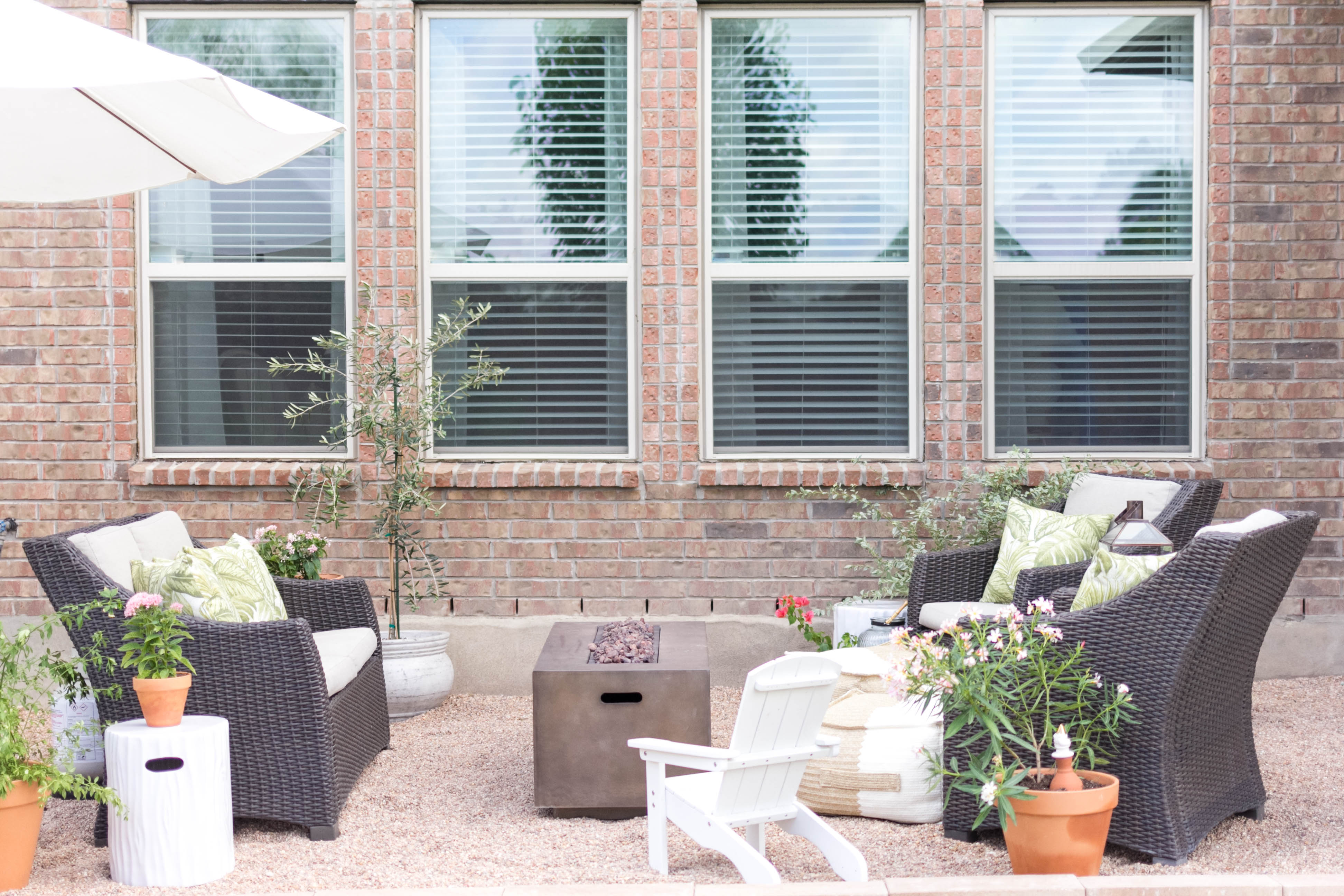 Outdoor Pea Gravel Patio