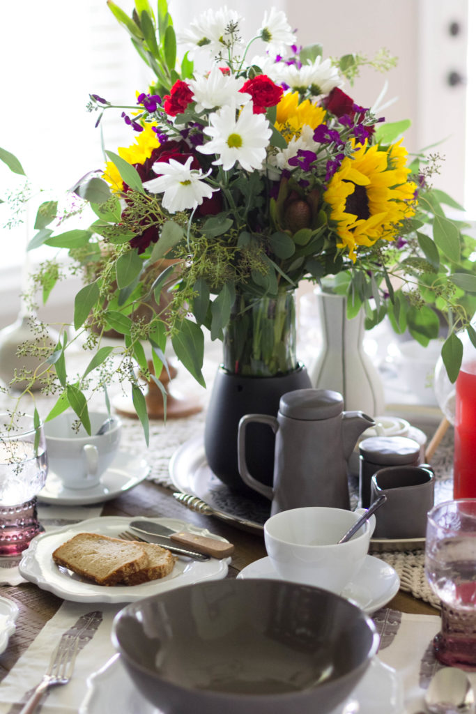 Charcoal Tableware Bohemian Table Setting 