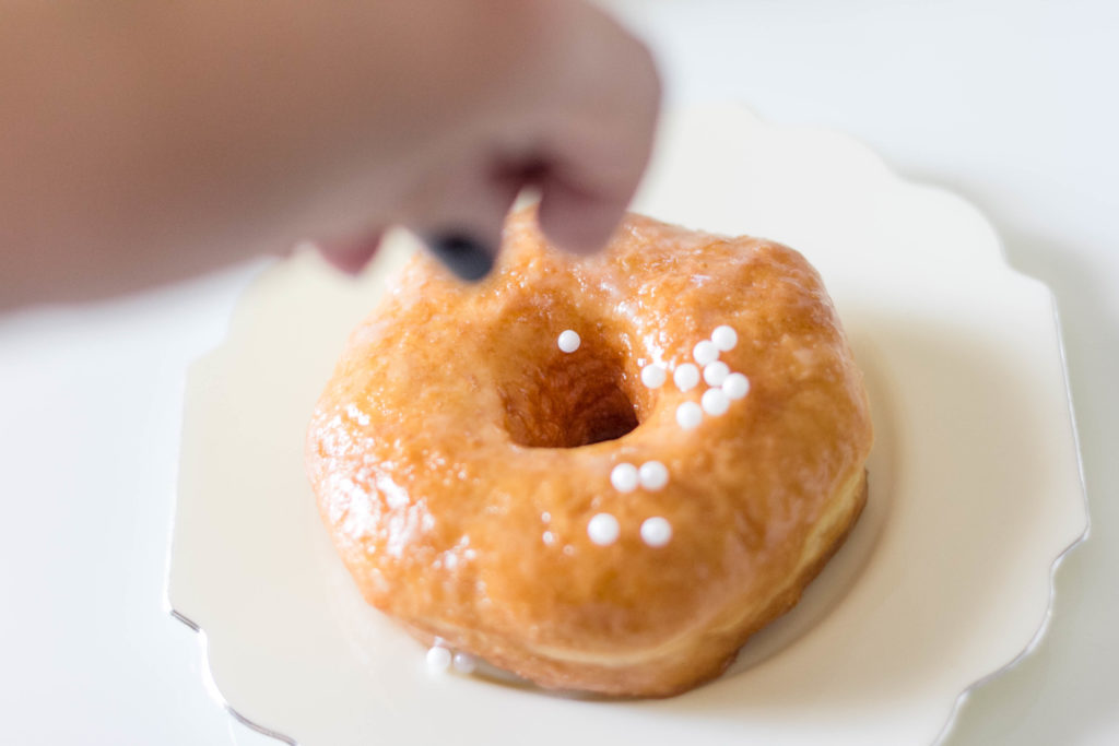 Fancy Donut Hack Using Store Bought Glaze Donuts