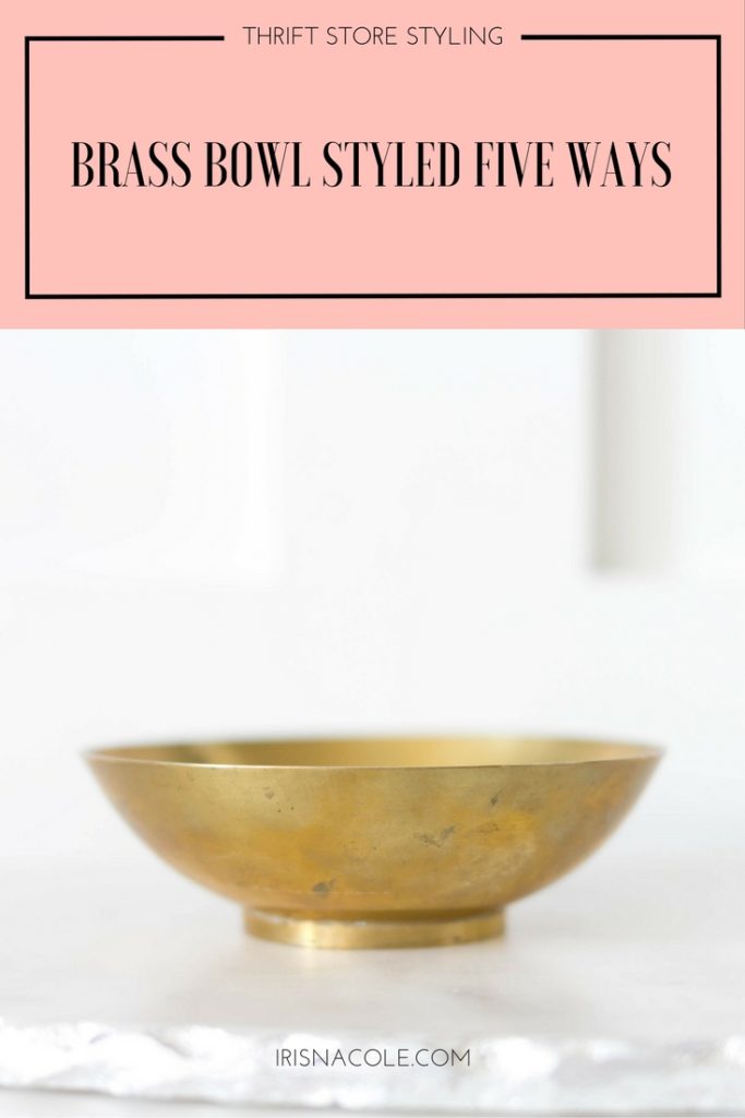 Thrift Store Styling Brass Bowl 