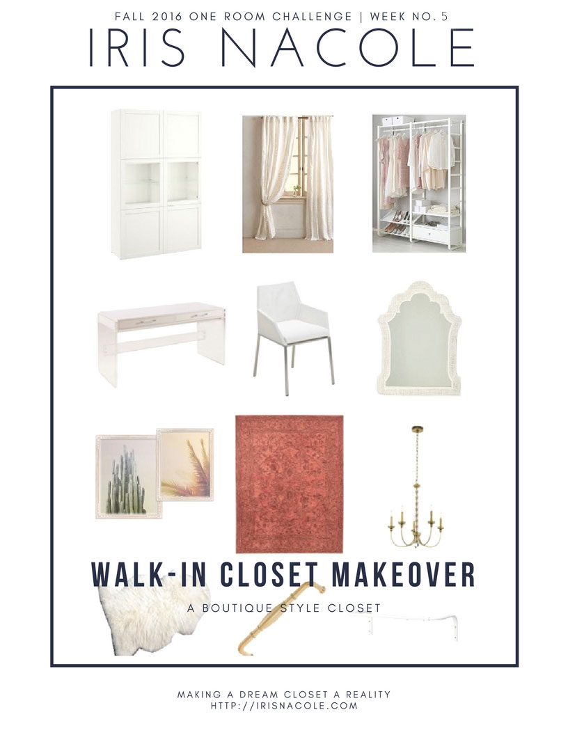 Walk-in Closet Makeover-One Room Challenge-by IrisNacole.com