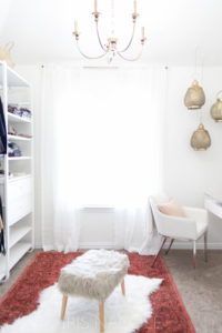 A Bohemian Boutique Style Walk-in Closet Makeover by IrisNacole.com