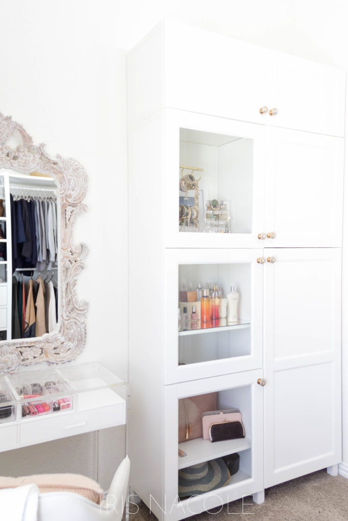 A Bohemian Boutique Style Walk-in Closet Makeover by IrisNacole.com