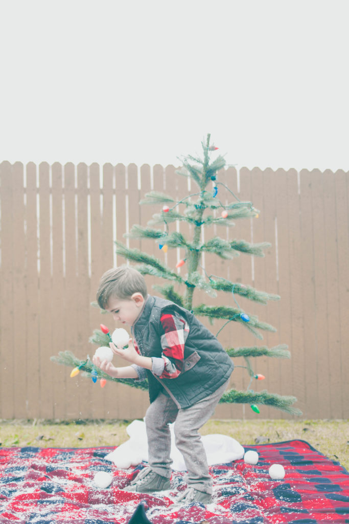 DIY Christmas Photo Backdrop Idea | Iris Nacole