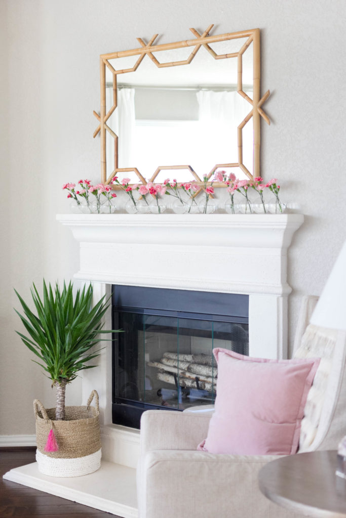 Valentine's Day Decor by IrisNacole.com-Serena & Lily Lanai Mirror-Valentine's Day Decor