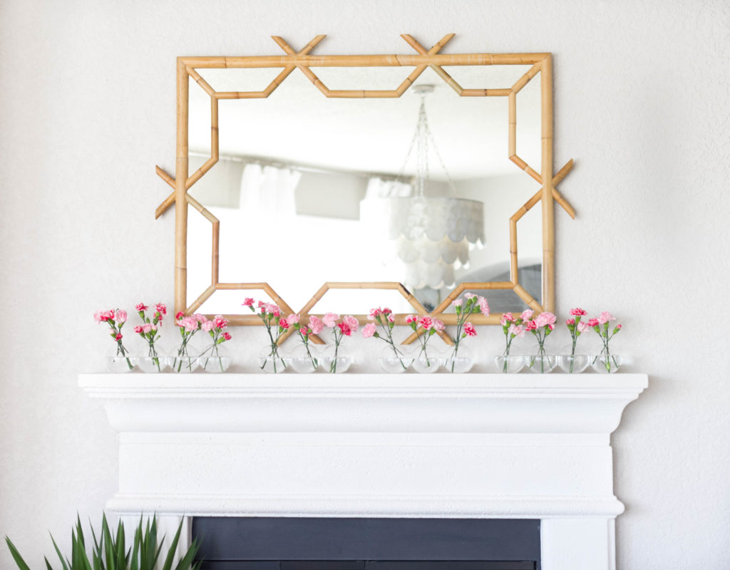 Valentine's Day Decor by IrisNacole.com-Serena & Lily Lanai Mirror-Valentine's Day Decor