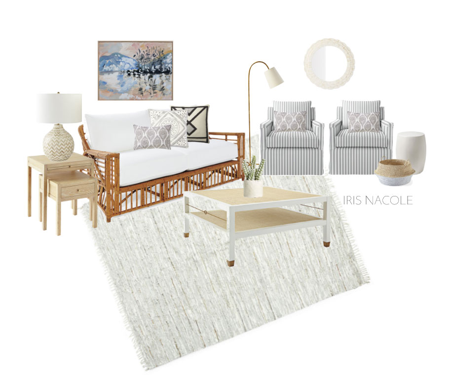 Serena& Lily Sitting Room Mood Board design by IrisNacole