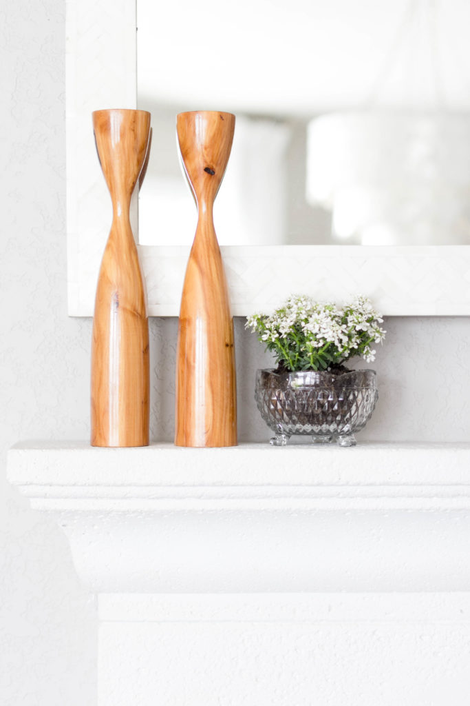 Spring Mantel Styling-Vintage Garden-With Thrift Store Decor-IrisNacole.com