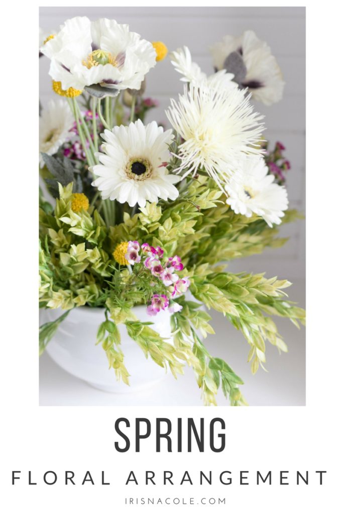 Spring Floral Arrangement Iris Nacole Craft- Last Minute Decorating Idea