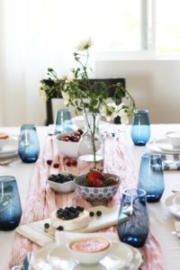 Honey n Hydrangea Beautiful Brunch Table Setting