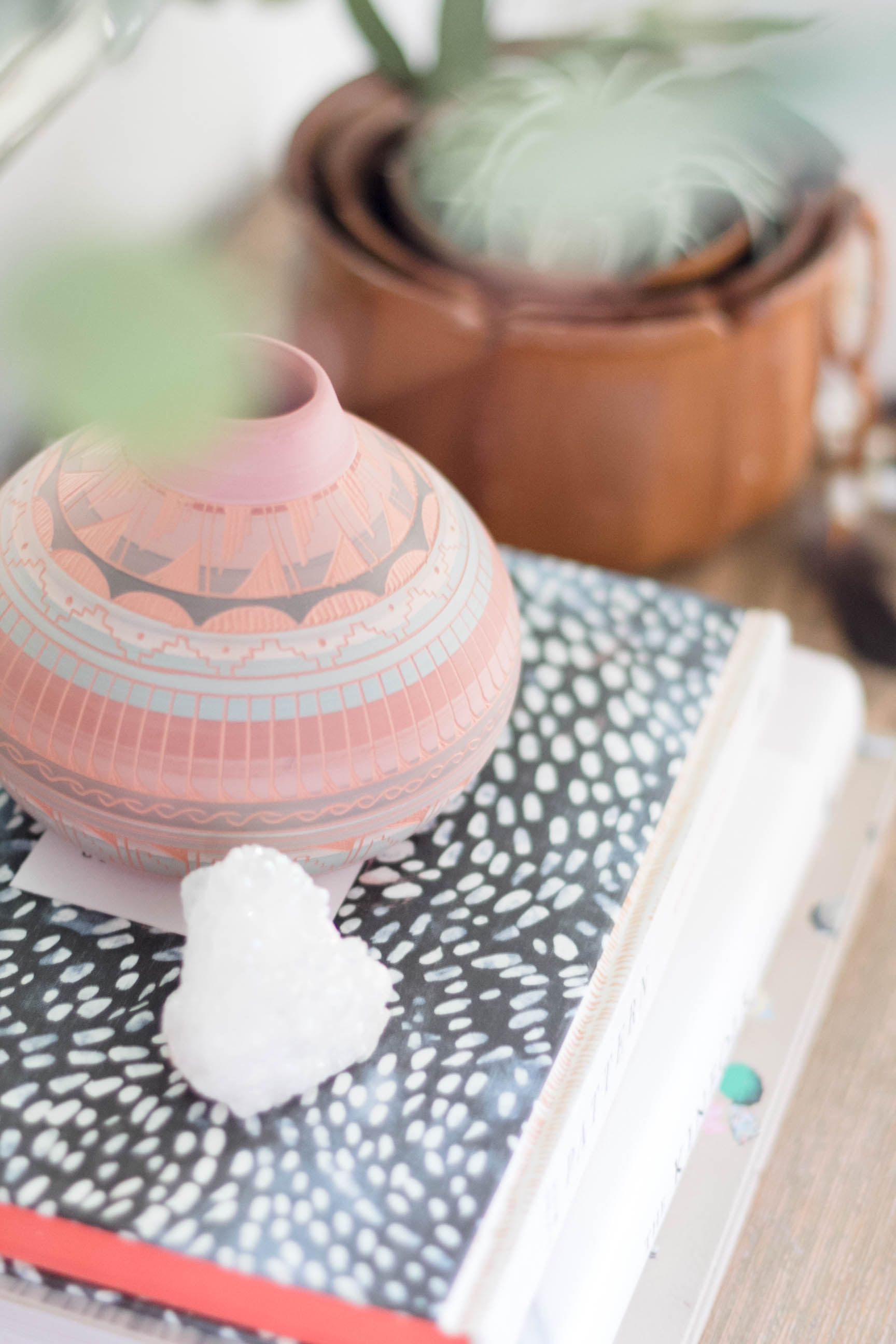 Summer Eclectic Southwestern Console Table Styling by Iris Nacole