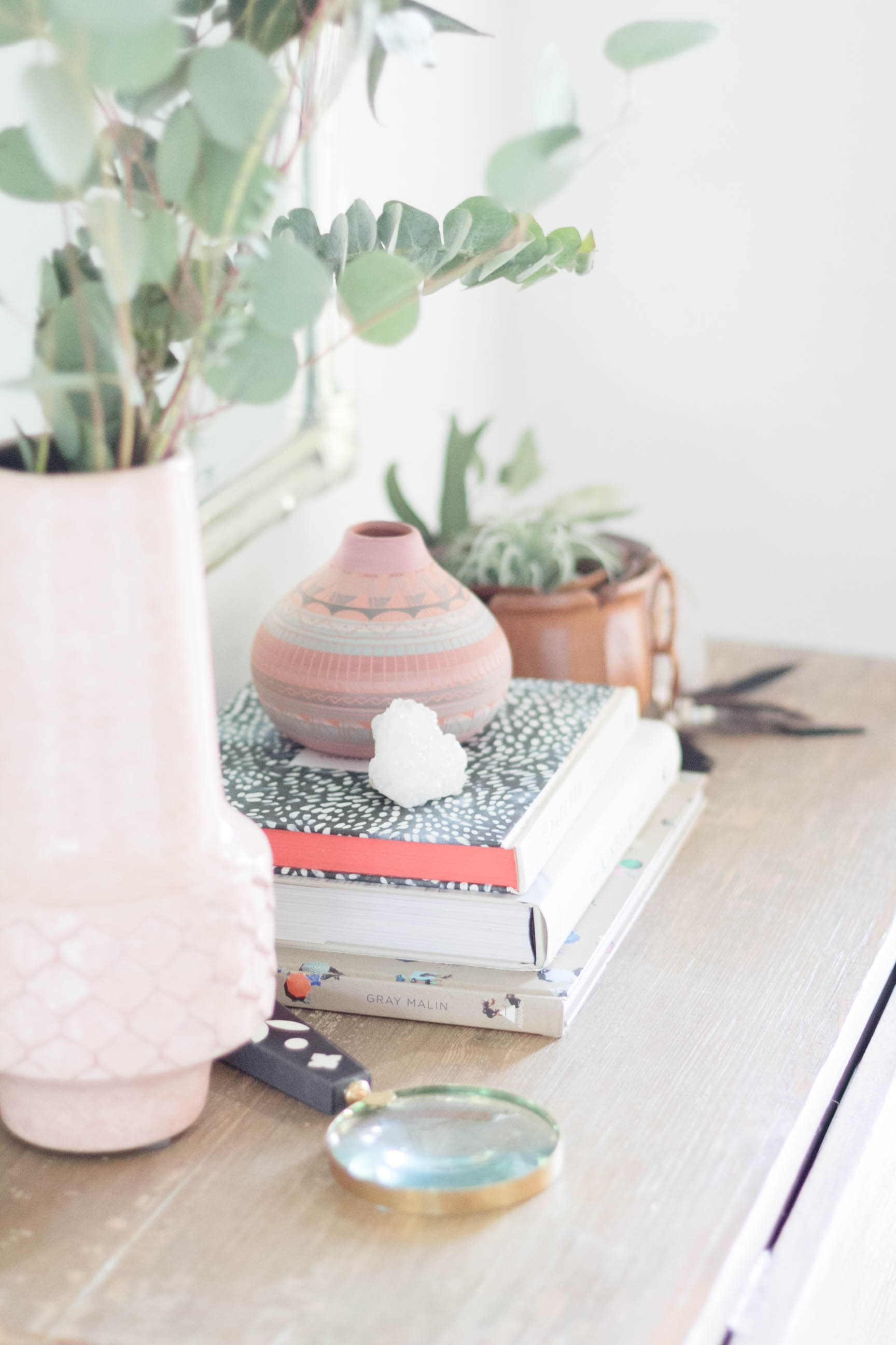 Summer Eclectic Southwestern Console Table Styling by Iris Nacole