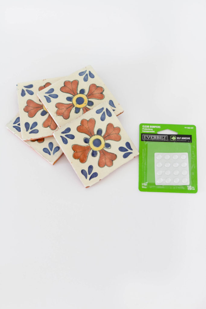 Incorporate Patterned Tile into your decor without replacing you current tile. Try this simple patterned tile coasters instead! Tutorial by IrisNacole.com