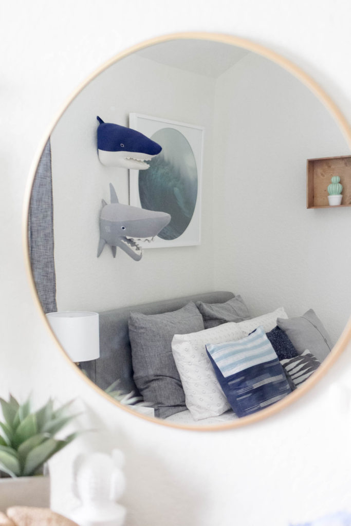 Modern Beach-Big Boy Bedroom-Makeover-Home Makeover-Kids Bedroom Inspiration-Mirror-IrisNacole.com