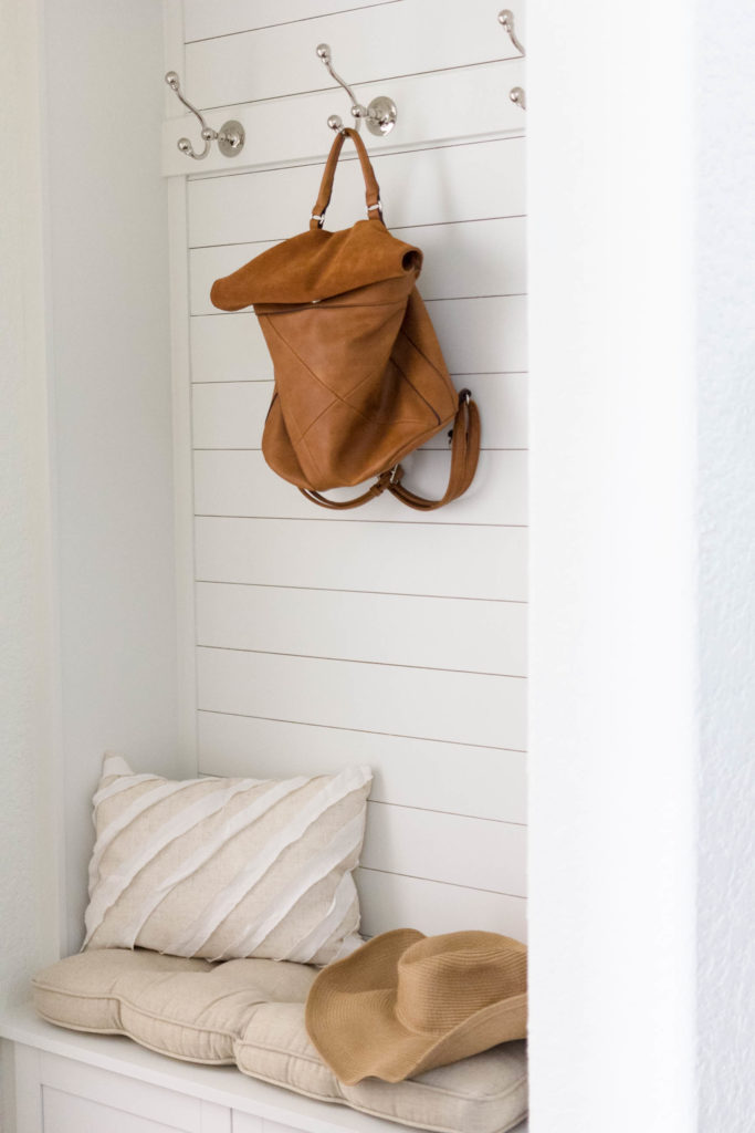 Mudroom Coastal Farmhouse Entryway Design by Iris Nacole