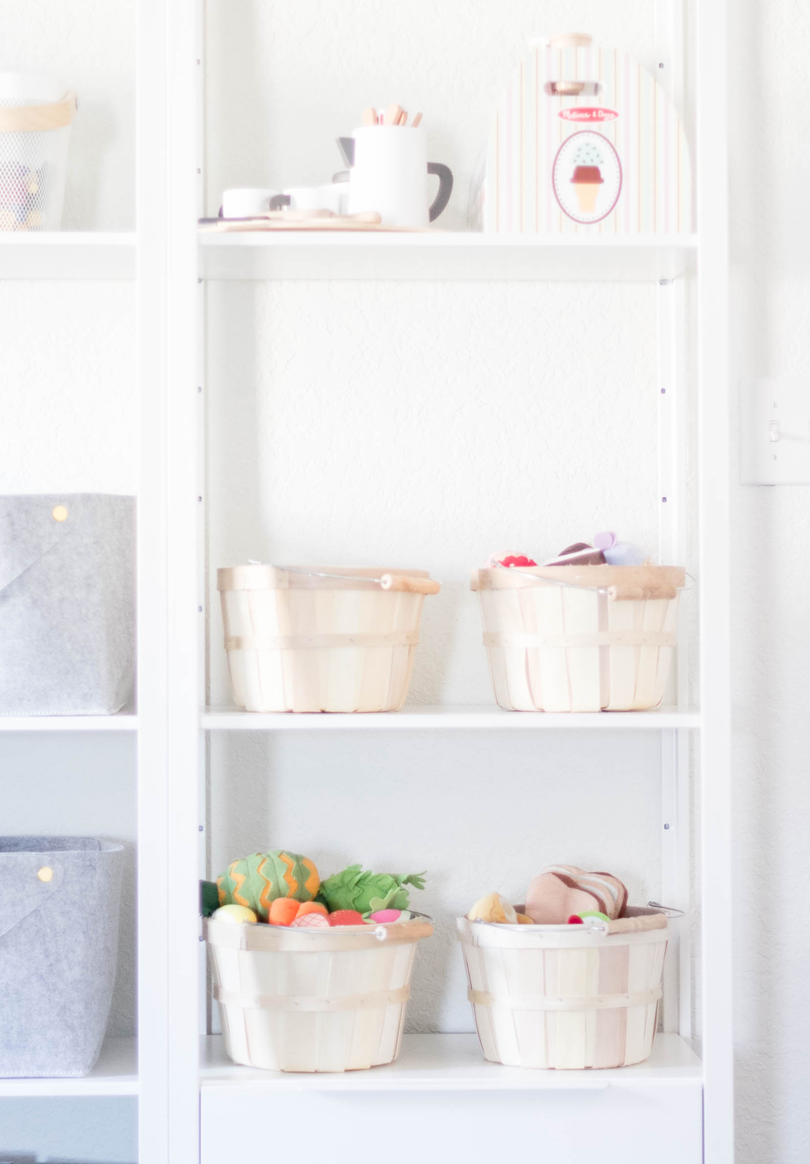 Playroom Grocery Store Basket Storage-IrisNacole.com