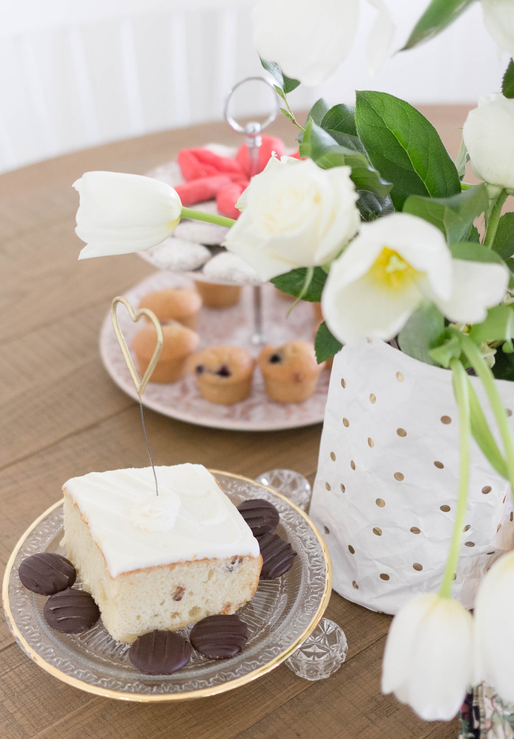 Entertaining: Valentine's Day Tablescape, Pink, White & Gold, Mixed Patterns (Budget Decorating) by Iris Nacole. 