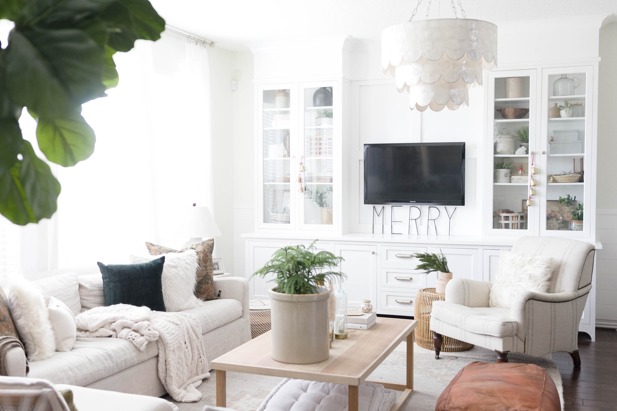 "MERRY" & Bright Holiday Living Room Tour by Iris Nacole-by Iris Nacole