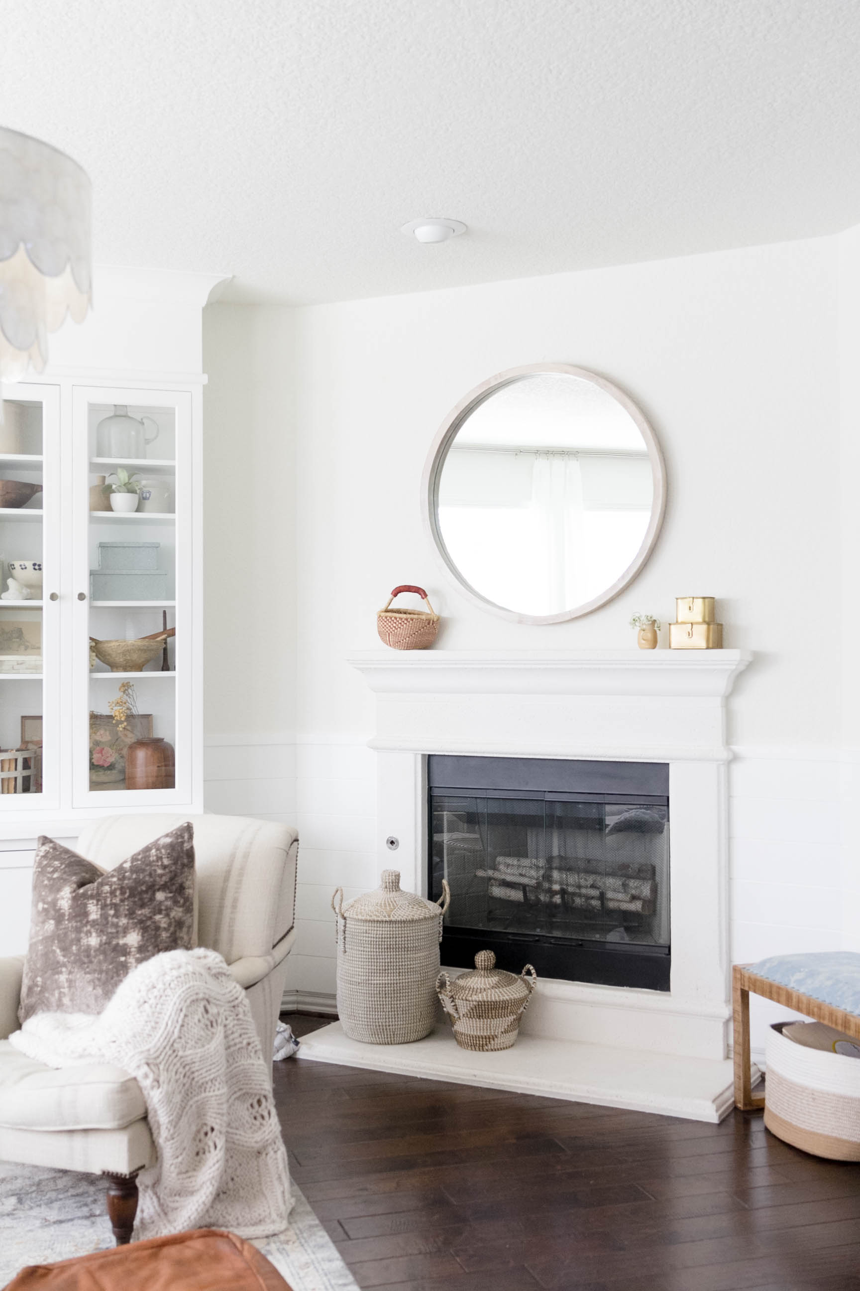 Earth Tones Spring Living Room Styling by Iris Nacole-Fireplace & Mantel Styling 