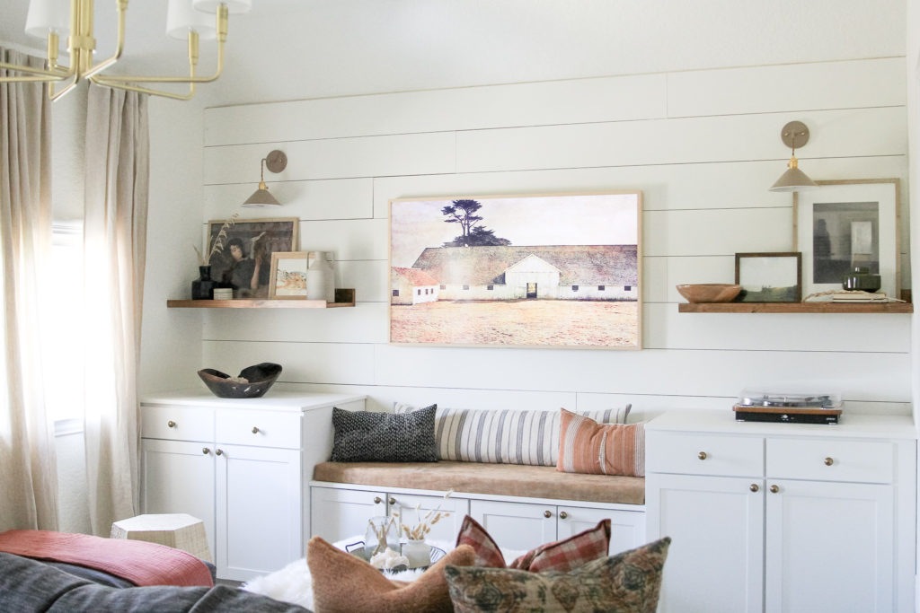 Fall Decorating Bonus Room Frame TV by Iris Nacole