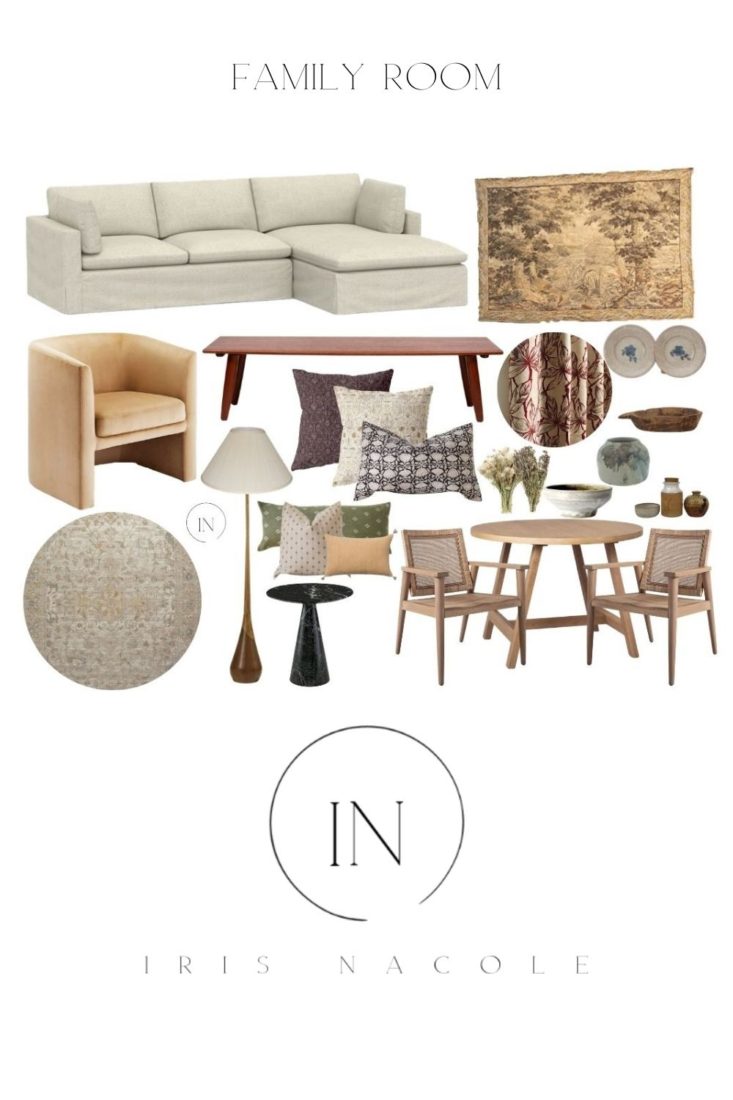 Family Room Style Board by Iris Nacole