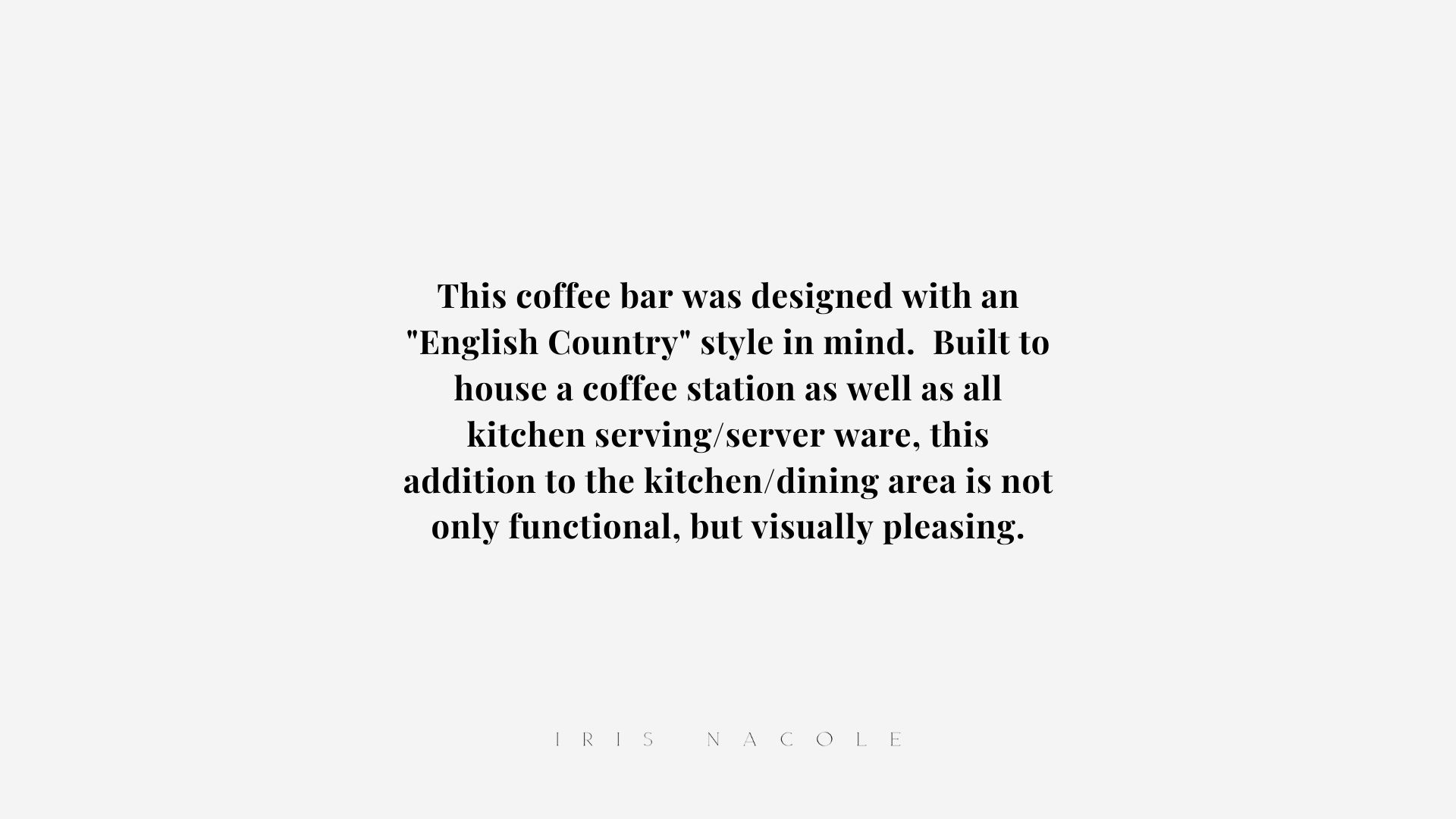 Coffee Bar by Iris Nacole